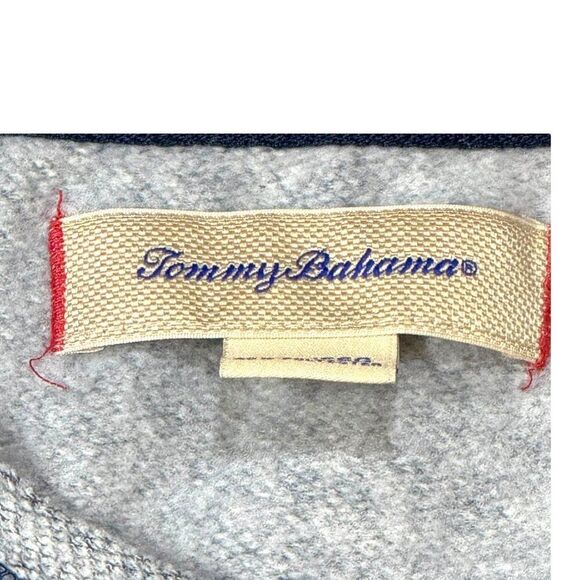 Tommy Bahama Men Heather Blue Pullover Sweater Contrast Shoulder Long Sleeve XXL - Picture 3 of 6